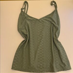 SHEIN Olive Green Lace Cami Top